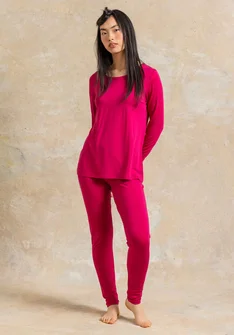 Legging ”Bianca” en jersey de lyocell/élasthanne - cyclamen