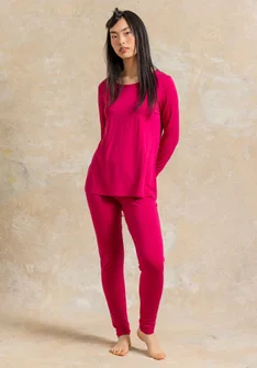 Legging ”Bianca” en jersey de lyocell/élasthanne - cyclamen