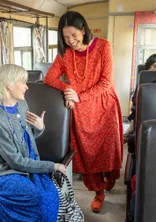 Gemustertes Kleid „Lambadi“ aus Lyocell/Elasthan - kürbis