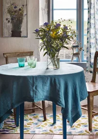 Washed linen tablecloth - verona green