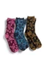 Chaussettes fleuries "Idun" (bleu brume L/XL)