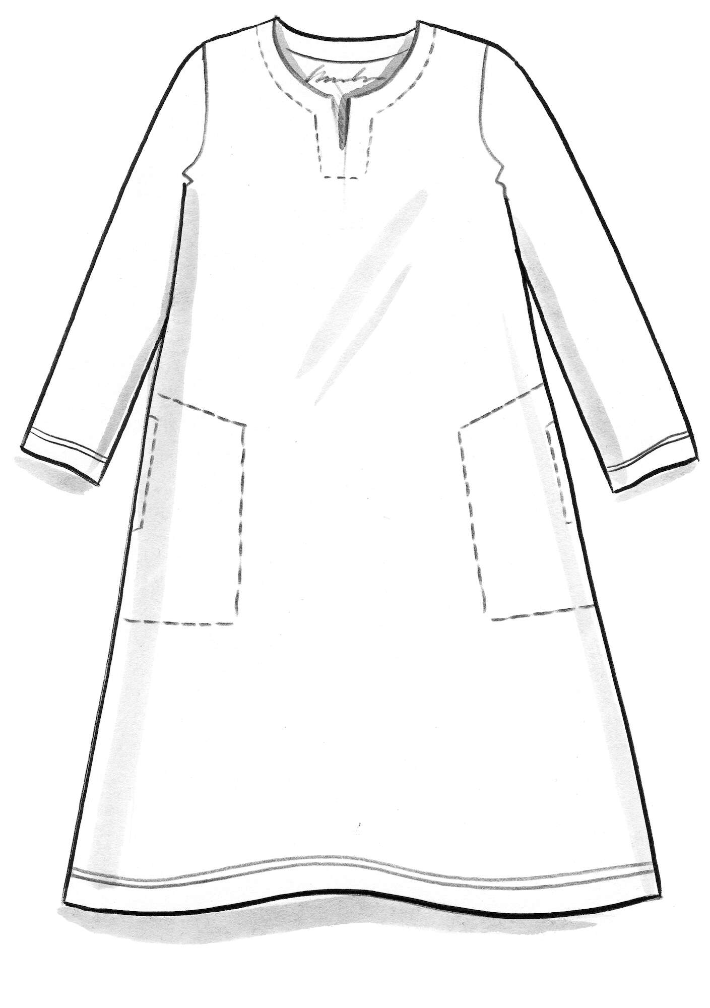 Tricot jurk  Belle  van biologisch katoen/elastaan