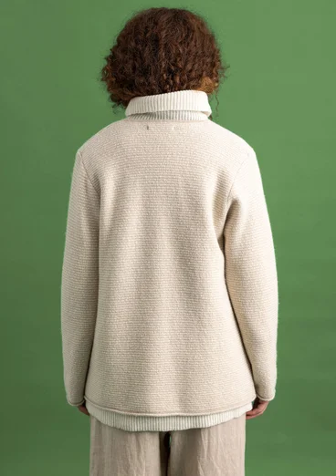 Wool/organic cotton wrap cardigan -