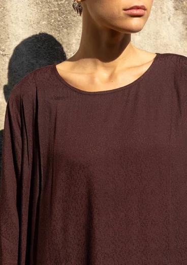 Webkleid „Flora Flow“ aus Viskose - dunkelaubergine