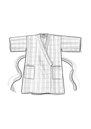 Kimono à carreaux "Coimbatore" en coton biologique - sorbe