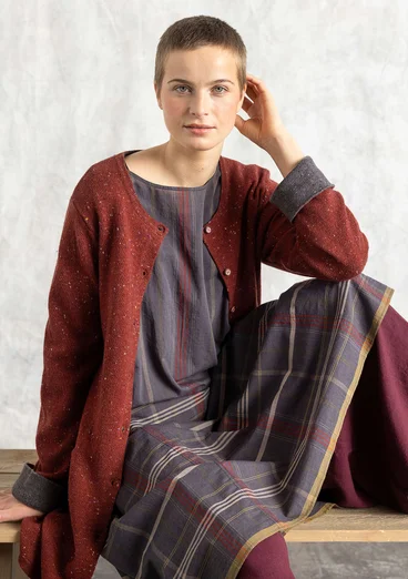 “Kate” woven organic cotton dress - ash grey