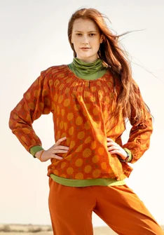 Blouse "Gjusta" van biologisch katoen - henna