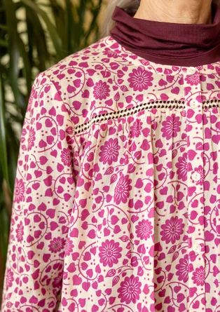 Blouse "Marianne" en coton biologique - rose orchidée