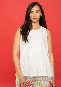 “Eva” organic cotton jersey tank top - light ecru