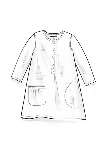 Woven linen tunic - purple cosmos