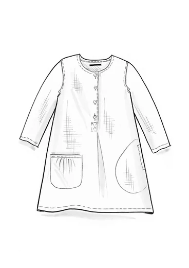 Woven linen tunic - purple cosmos