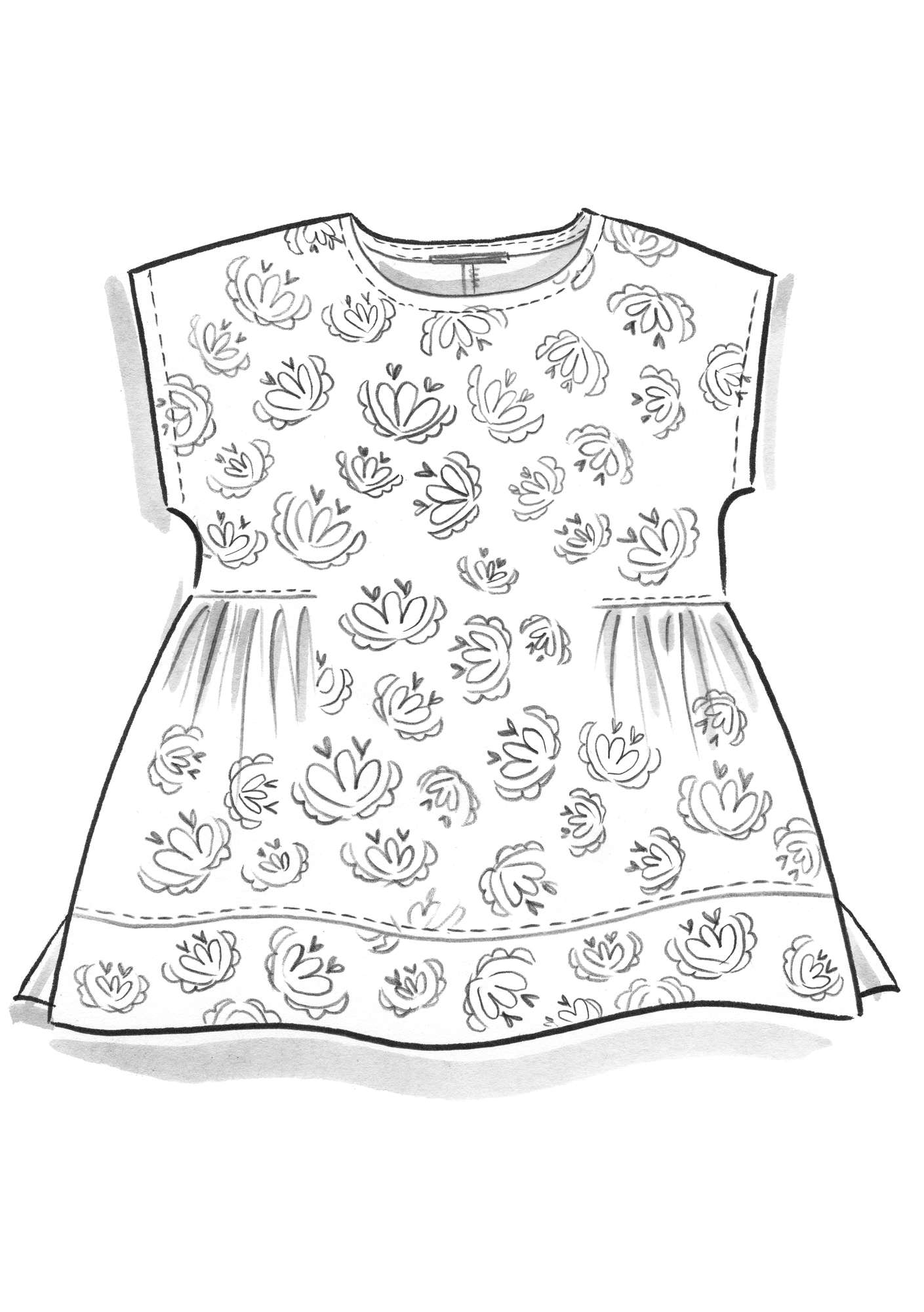 “Krysantemum” organic cotton jersey top