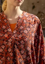 Webbluse „Flora Flow“ aus Viskose - malve-gemustert
