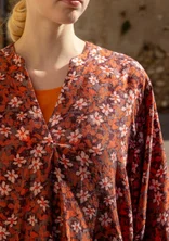 Webbluse „Flora Flow“ aus Viskose - malve-gemustert