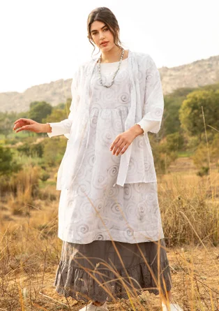 “Cumulus” woven-cotton dress - white