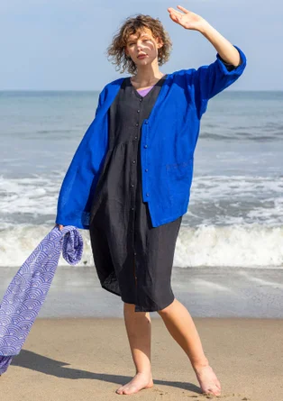 Woven linen jacket - klein blue