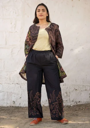 Pantalon "Dawn" en coton biologique - noir
