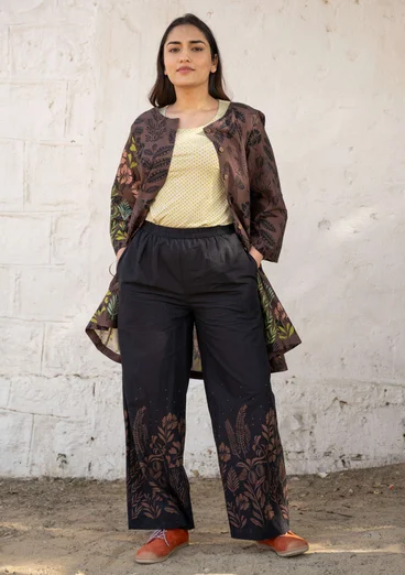 Pantalon "Dawn" en coton biologique - noir