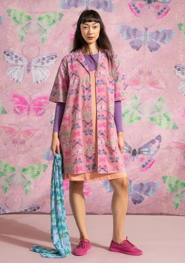 “Fjäril” woven dress in organic cotton - dusky pink