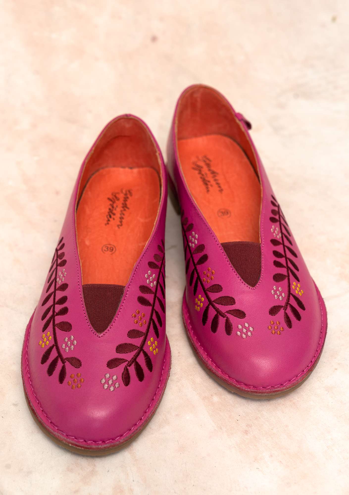 Chaussures ¨Lily¨ en cuir nappa hibiscus thumbnail