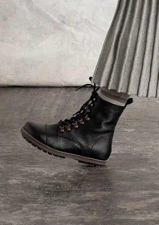 Nappa boots - black