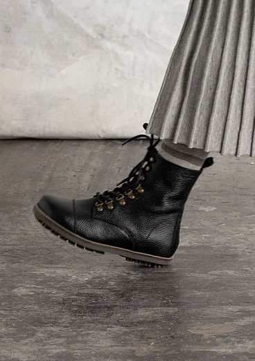 Nappa boots - black