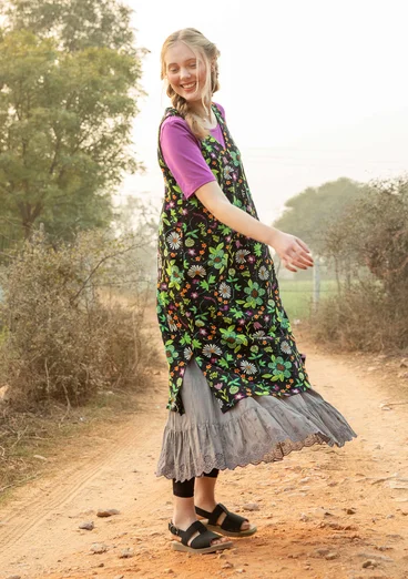 Jerseykleid „Midsommarsol“ aus Bio-Baumwolle - schwarz