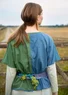Blouse "Desert" en coton biologique (vert indigo S)