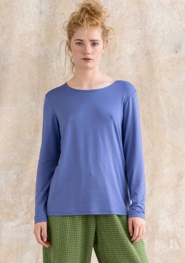 “Ada” lyocell/elastane jersey top - sky blue