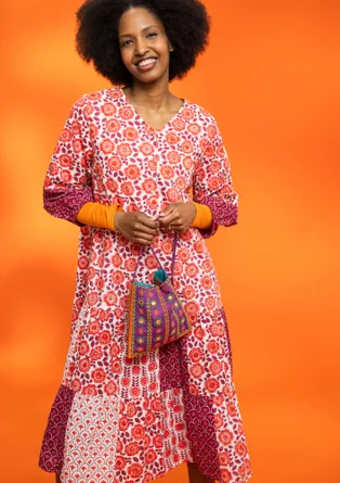 “Sona” woven organic cotton dress - bright red