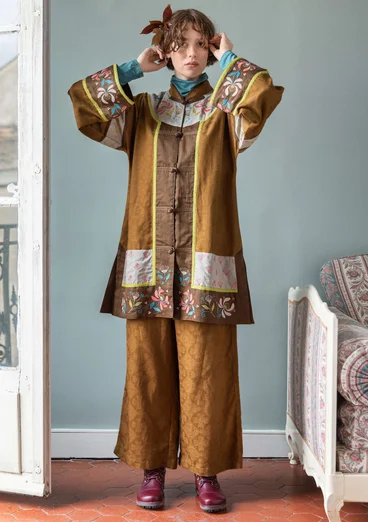 “Mei Lan” jacket in a viscose/cotton/linen blend - brass