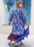 Robe "Silvertärna" en coton biologique tissé (bleu ciel/motif M)