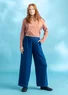 “Alva” woven pants in linen (indigo M)