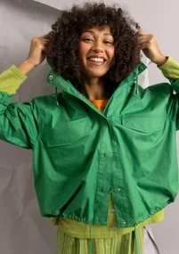 Jacke aus Bio-Baumwollgewebe - basilikum