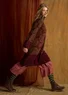 Gemustertes Strickkleid „Anila“ aus Bio-Baumwolle (aubergine L)