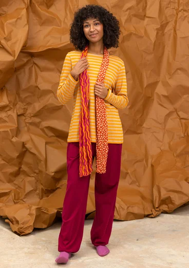 Solid-colour, organic cotton/elastane jersey yoga trousers - red0SP0cabbage