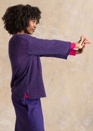 Wool/cotton/alpaca sweater - night sky/melange