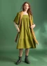 Jersey dress in cotton/modal (moss green XL)