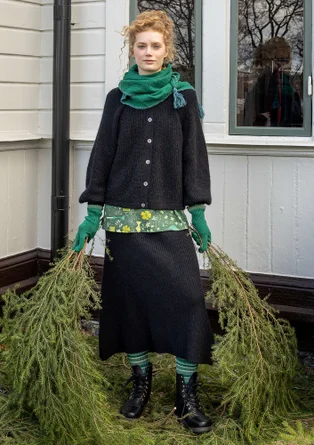 “Vinternatt” alpaca blend knit skirt - black