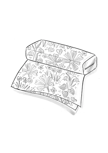 Tissu ”Ängslilja” en lin - lavande