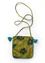 “Web” purse in cotton/linen (asparagus One Size)