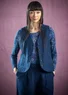 Gemustertes Shirt „Ada“ aus Lyocell/Elasthan (indigo L)