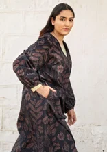 Robe "Seaweed" en coton biologique tissé - noir