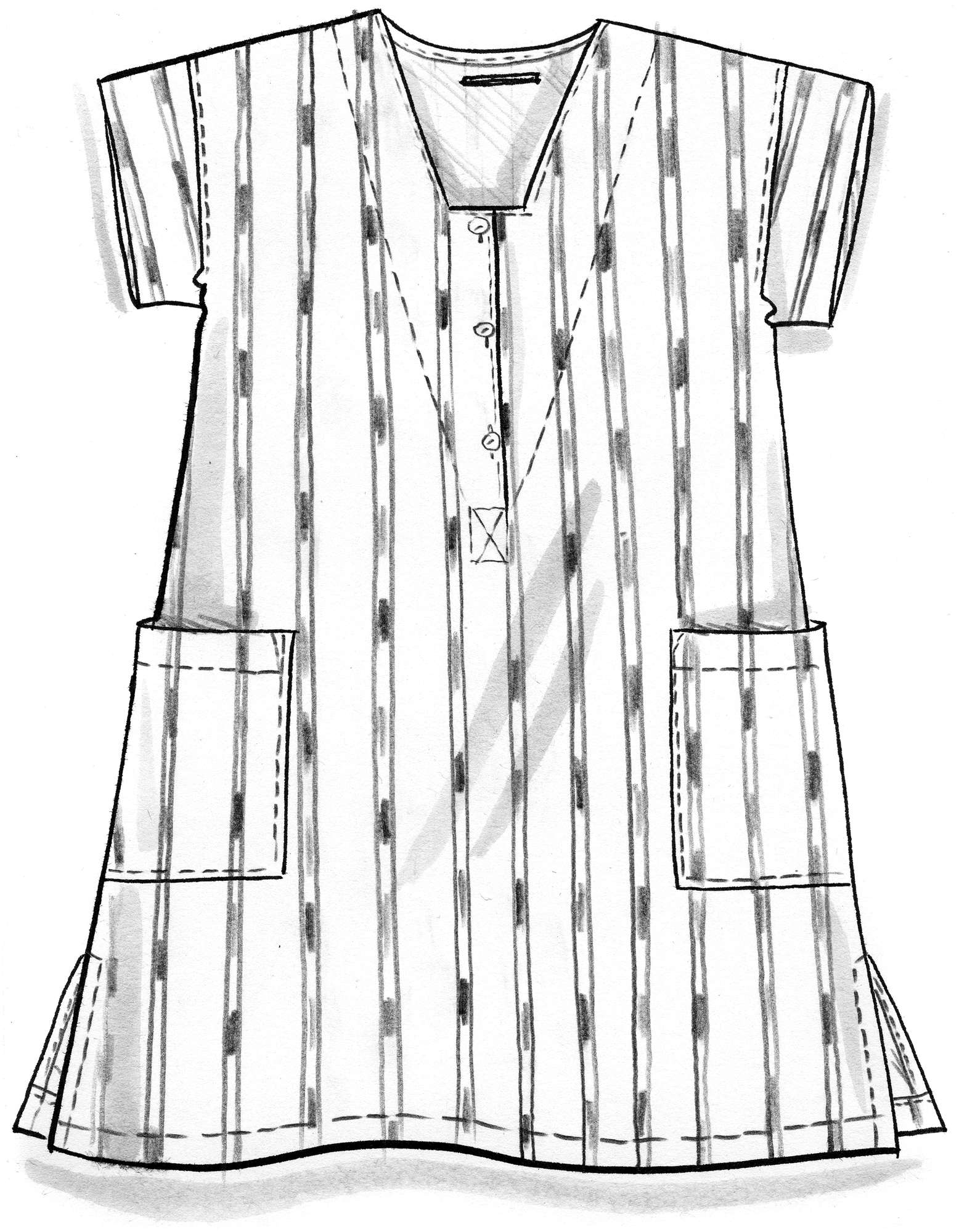  Ikat  woven cotton dress
