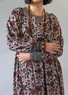 Geblümtes oder einfarbiges Kleid „Leah“ aus luftiger Bio-Baumwolle (kastanie-gemustert L)