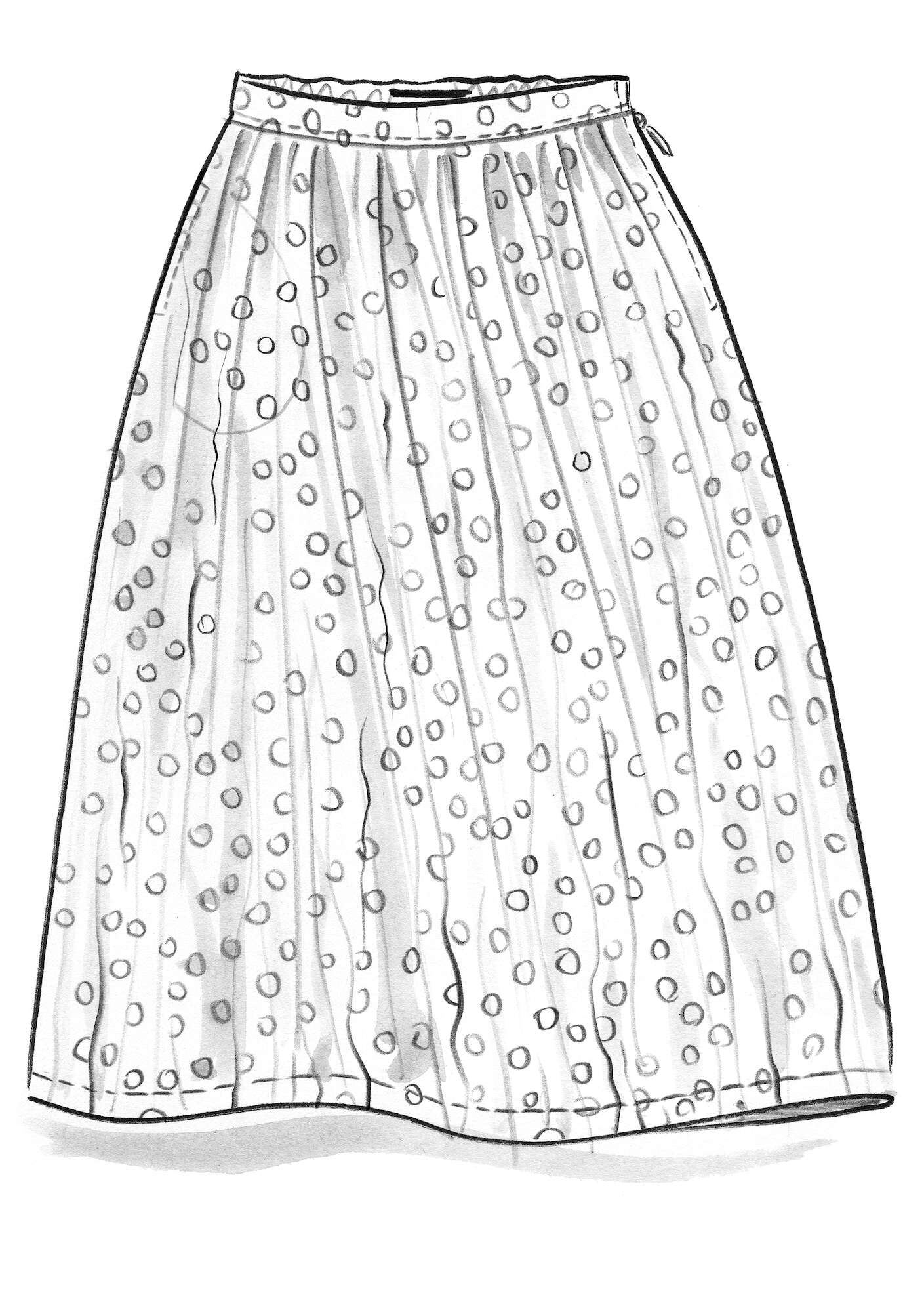 Vævet nederdel  Alice  i økologisk bomuld