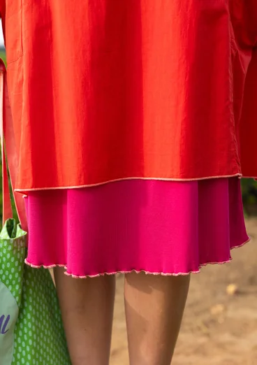 “Reflexions” woven organic cotton dress - bright red