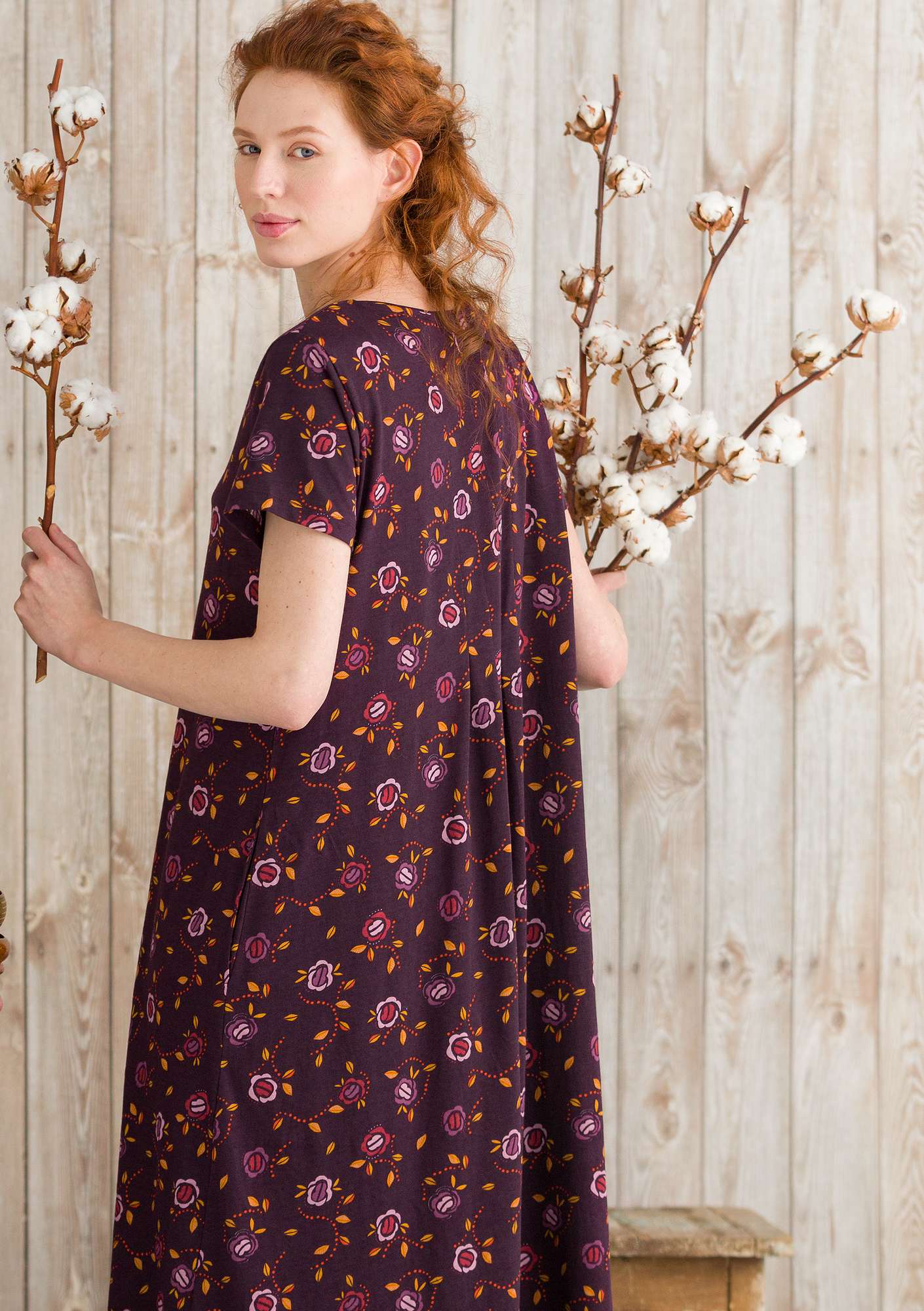 “Vanja” organic cotton dress heather/patterned thumbnail