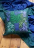 “Gnistra” organic cotton cushion cover (bottle green One Size)