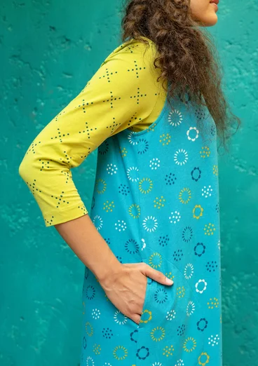 “Crossing” jersey tunic in organic cotton/elastane - leaf green